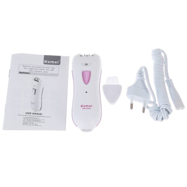 Kemei KM290R Rechargeable Lady Epilator Shaver White in Pakistan